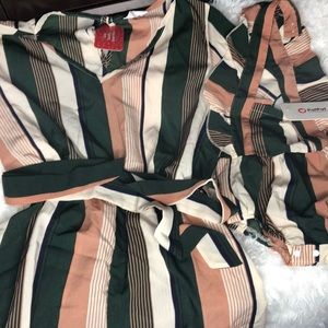 PAT PAT Mommy and Me striped short sets